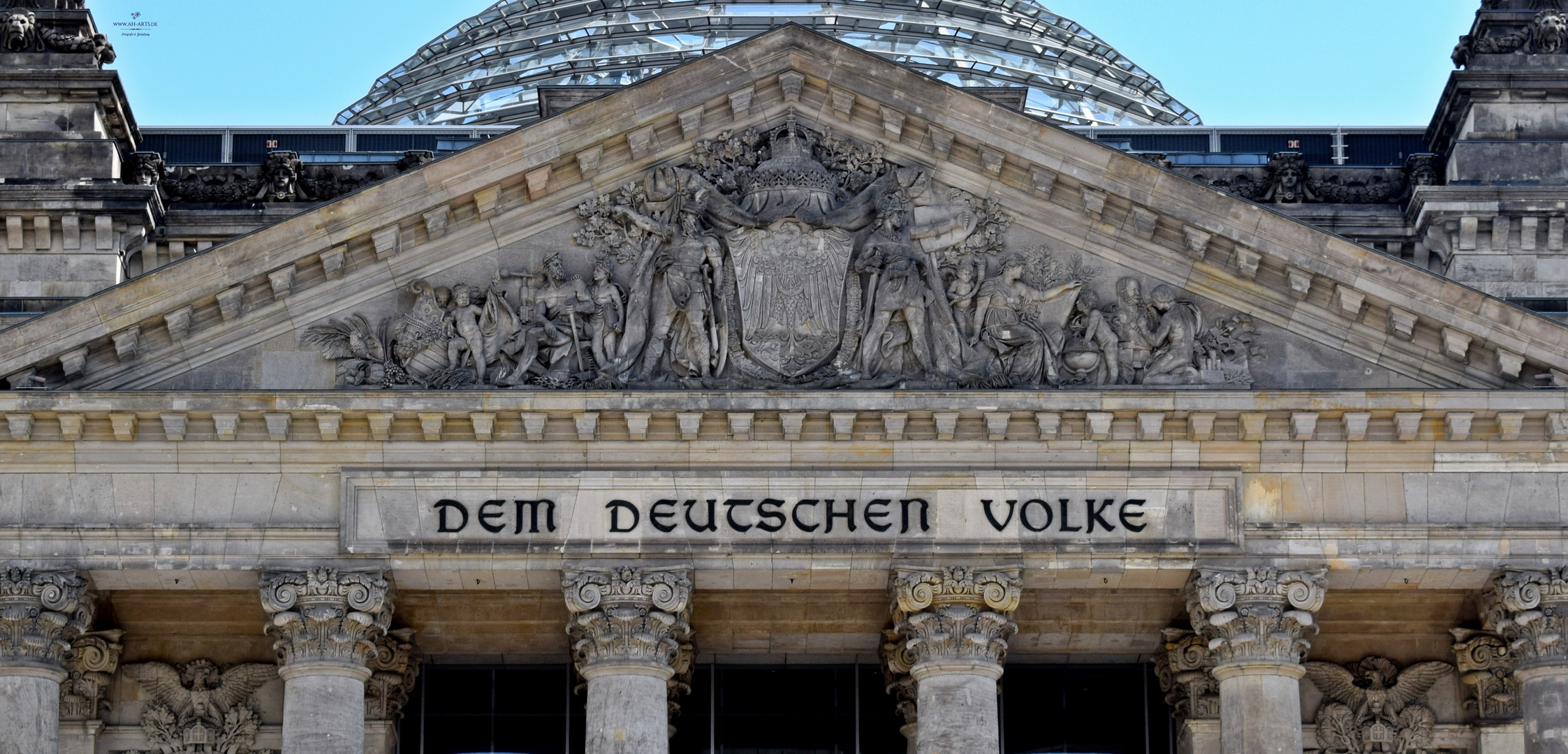 Detail vom Reichstagsgebäude, Berlin