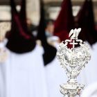 Detail von der Prozession in der Semana Santa, Sevilla, Andalusien.