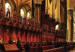 Detailansichten der Kathedrale in Salisbury