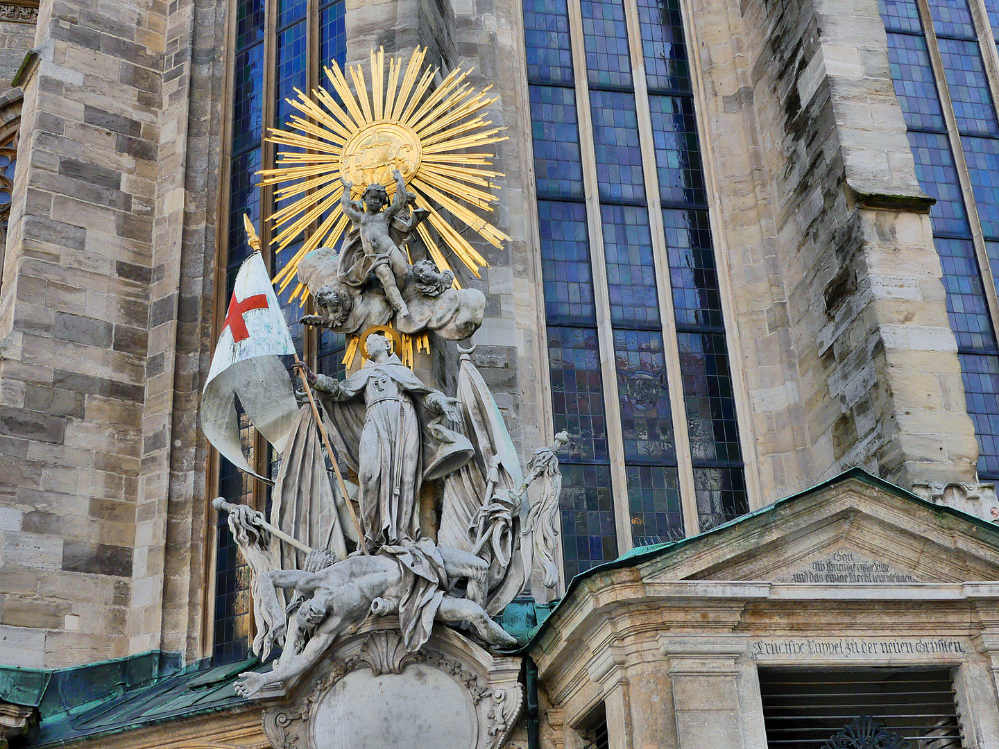 Detailaufnahme am Stephansdom in Wien