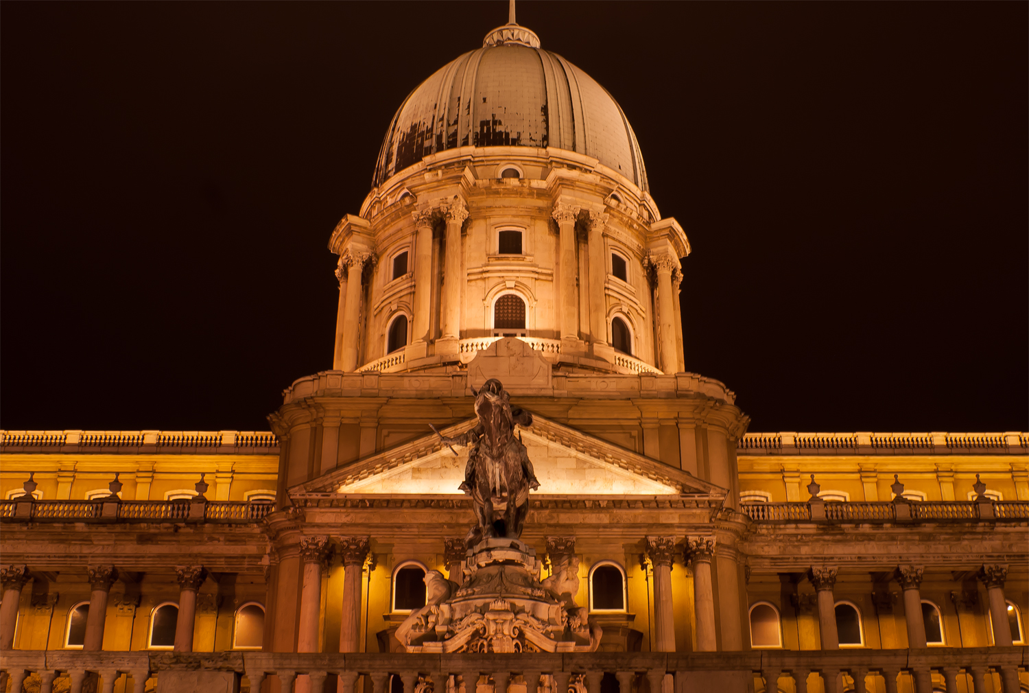 Detailaufnahme des Burgpalast Budapest