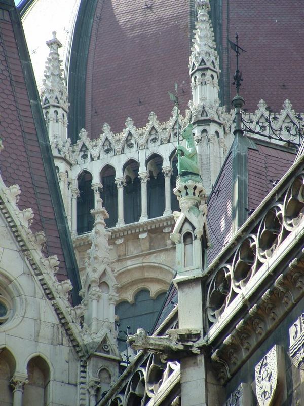 Detailaufnahme des Fassade des Parlamentsgebäudes