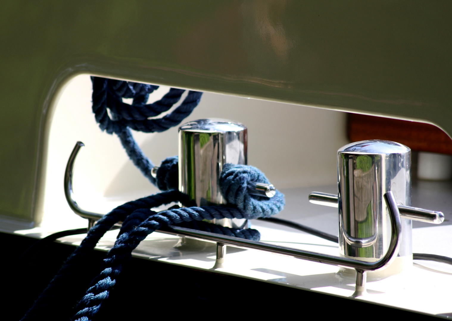 Detailaufnahme einer Yacht