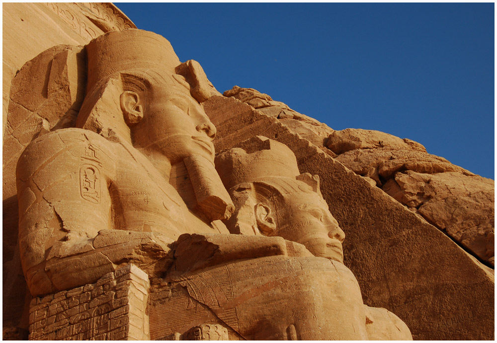 Detailaufnahme vom Felsentempel in Abu Simbel