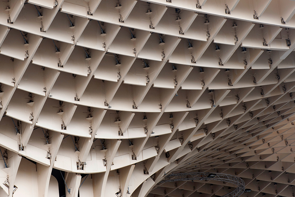 Detailaufnahme vom Metropol Parasol von Sevilla