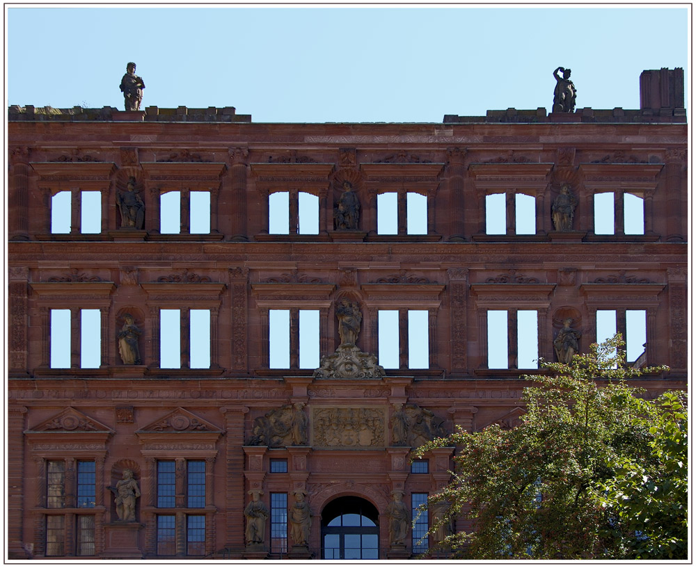 Detailaufnahme von der Heidelberger Schlossruine.