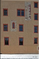 Details der Fassade des Schlosses in Grimma / Sachsen