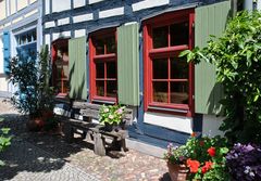 Details Fassade Fachwerkhaus Altstadt Templin