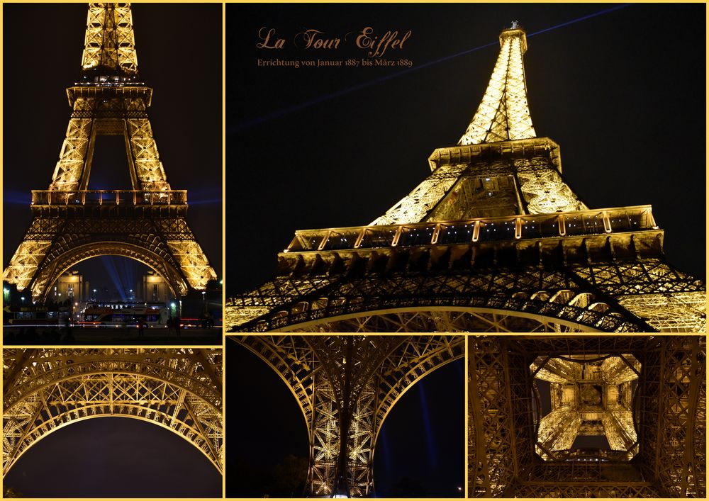 Details vom Eiffelturm By Night