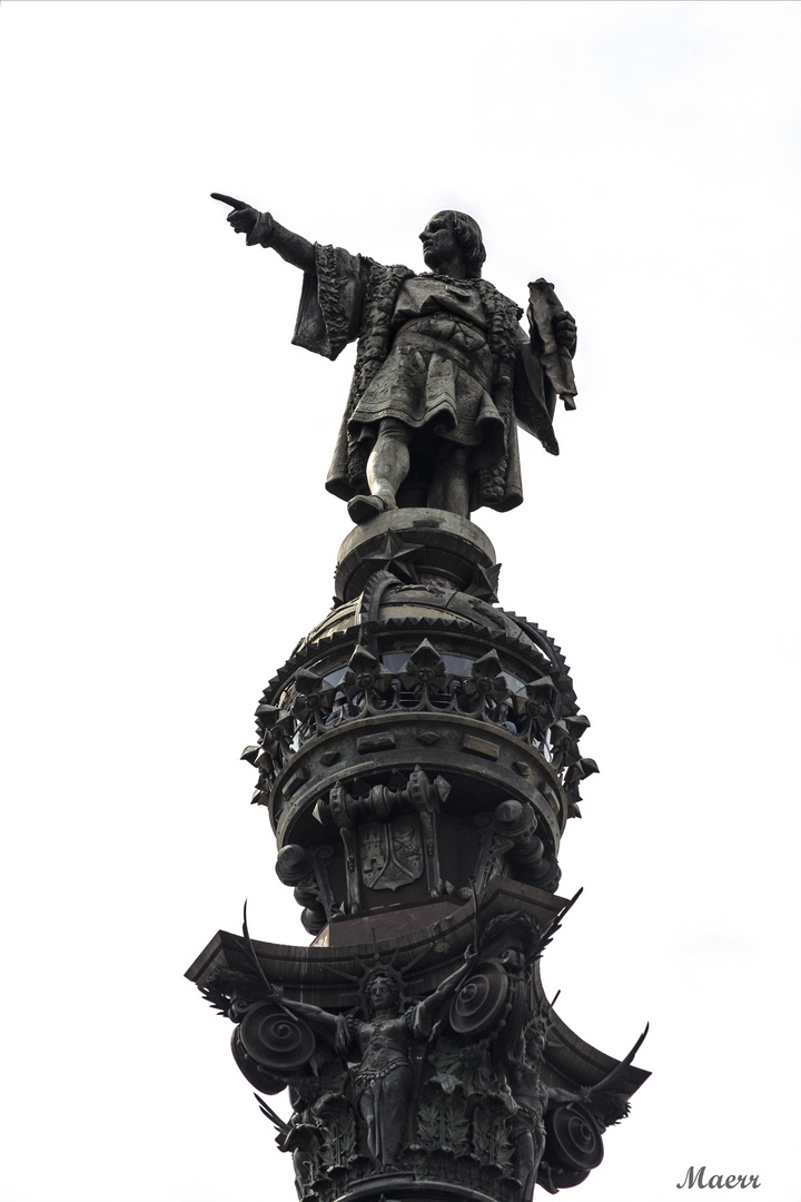Detalle de La estatua de Colón