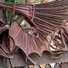 Detalle del dragón en la entrada de la finca Güell en Barcelona