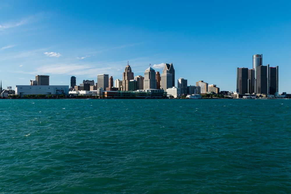 Detroit Afternoon Skyline