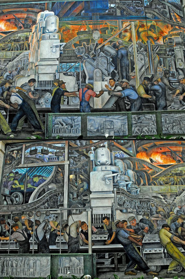 Detroit Industry, Diego Rivera, North Wall, 1932-33. Detroit Institute of Arts