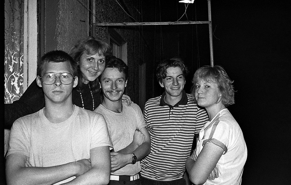 Deutsche Gruppe in Kasaner Staats Universit&#257;t, 1984, Mai. Dislokation: Julya Demidova, Yanki Ku