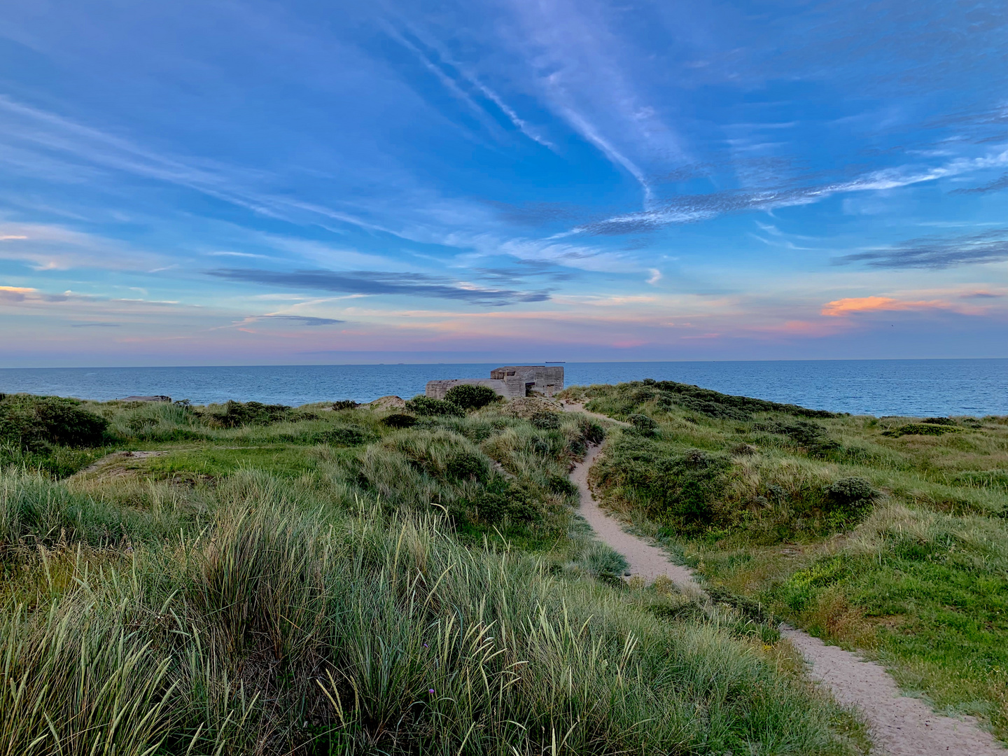 Deutscher Bunker an Dänemarks Ostseeküste in den Dühnen