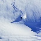 Deutscher Skitourist im georgischen Ferienort Bakhmaro.