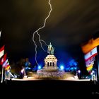 Deutsches Eck bei Nacht