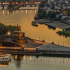 Deutsches Eck bei Sonnenuntergang