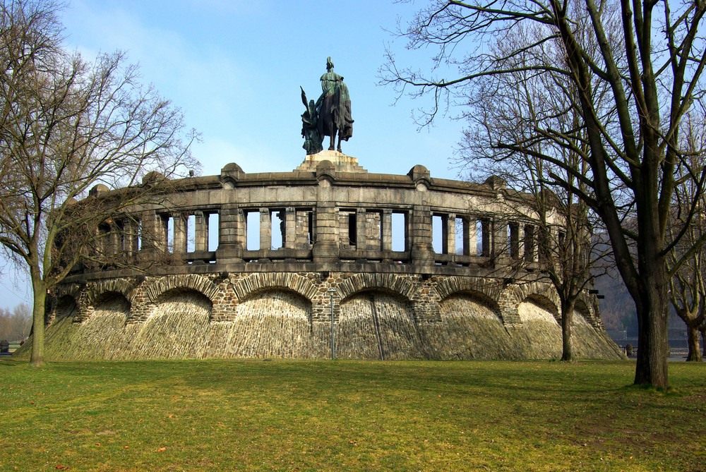 Deutsches Eck (Denkmal-Rückansicht) Koblenz