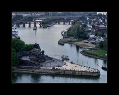 Deutsches Eck - hier küssen sich Rhein und Mosel