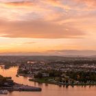 Deutsches Eck im Abendrot