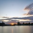 Deutsches Eck im Sonnenuntergang