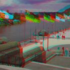 Deutsches Eck in Koblenz (3D-Bild)