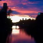 Deutsches Museum zum Sonnenuntergang mit Föhn