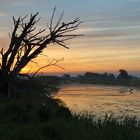 Deutschland Sonnenaufgang an der Oder