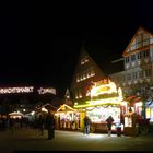 Deutschland - Wolfenbüttel - Weihnachtsmarkt und Fußgängerzone am Abend 360 Grad Panorama