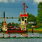 Deutschlandachter vor Breiholzer Kanalfähre EON-Hanse-Cup 2013