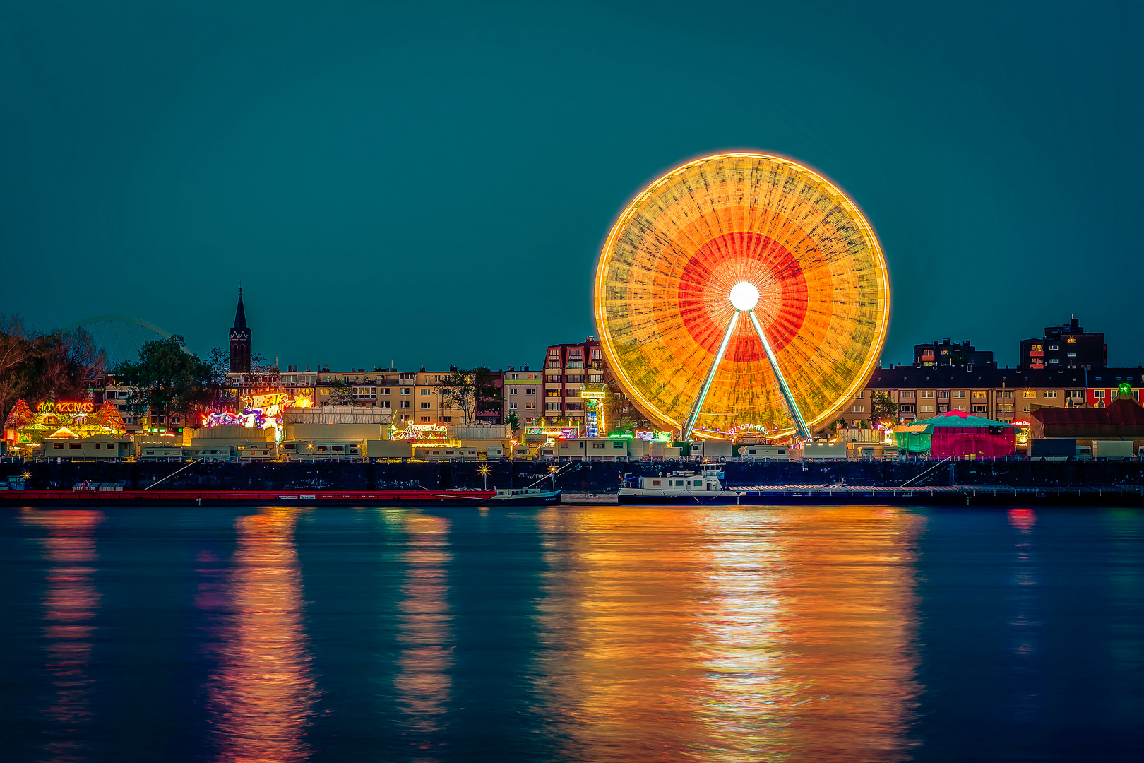 Deutzer Kirmes bei Nacht