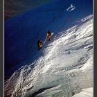 Deux alpinistes de retour de l'ascension du Mont Blanc, Chamonix