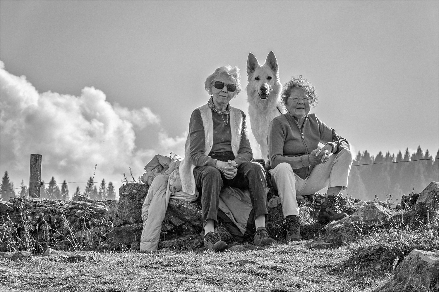 deux dames et une chienne