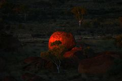 Devils Marbles bei Sonnenuntergang