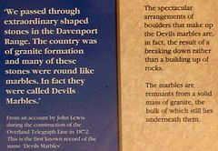 Devils Marbles, info screen 1A