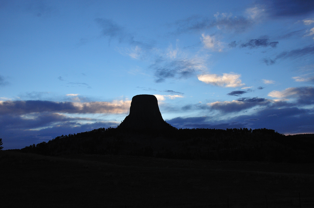 Devil's Tower, le soleil est maintenant couché !