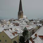 Dezember-Blick auf die Petrikirche in Rostock