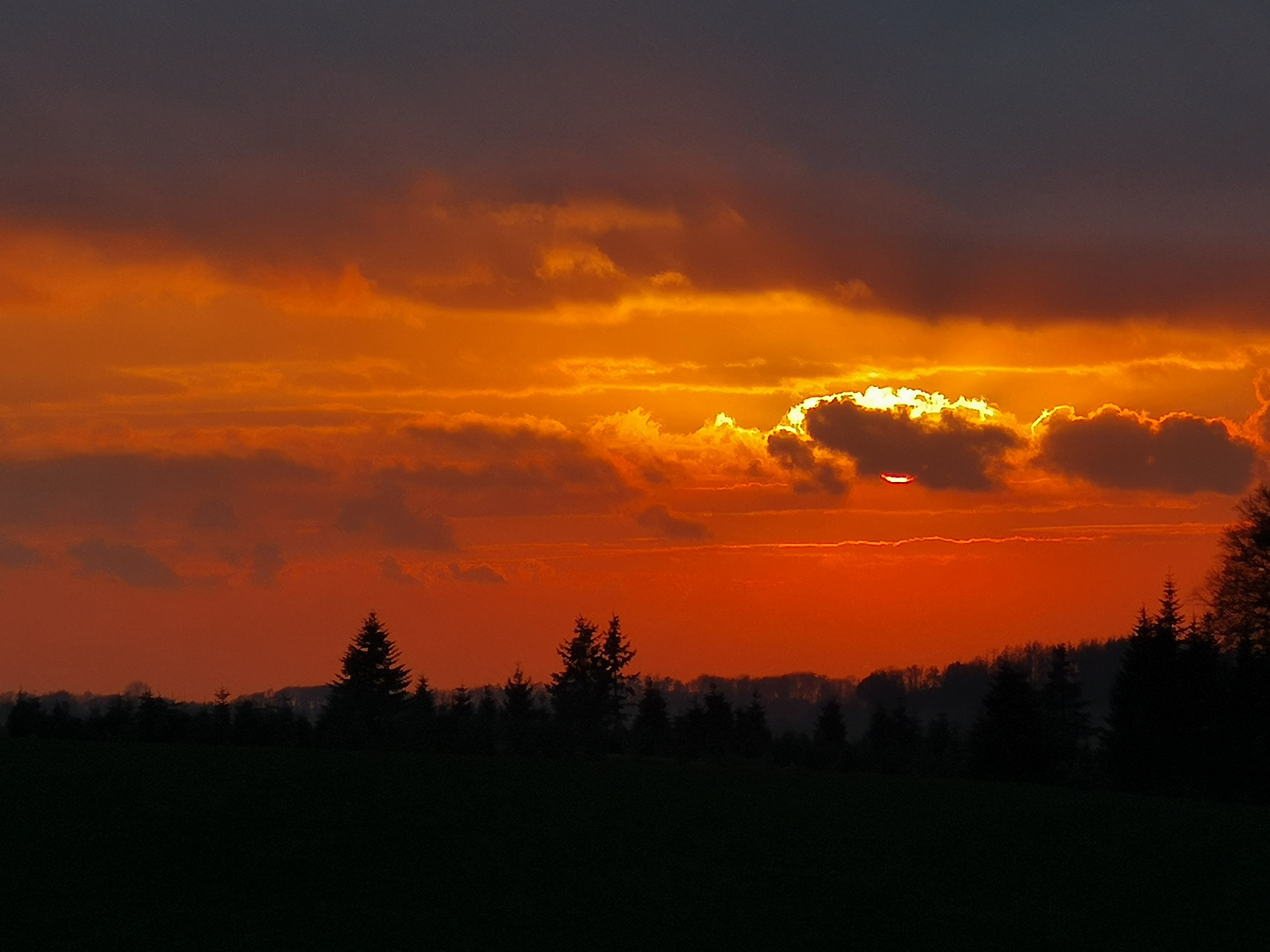 Dezember -Sonne im Bergischen 16:05 Uhr