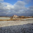 Dezemberlandschaft bei Hermannstadt mit Baustelle