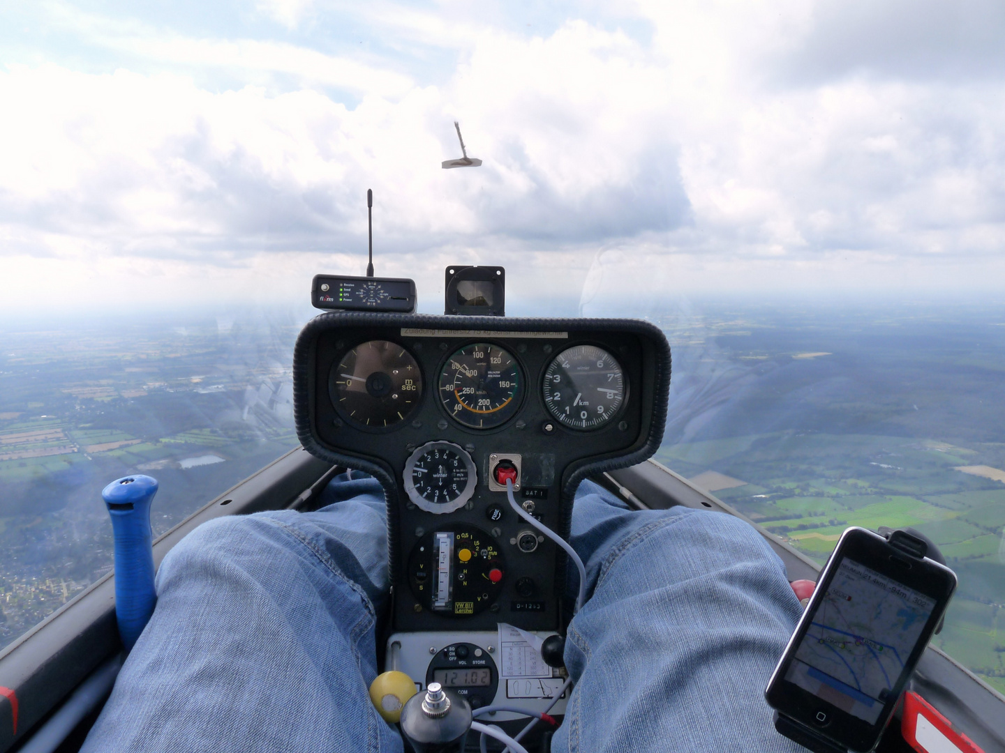 DG-100 Cockpit in flight