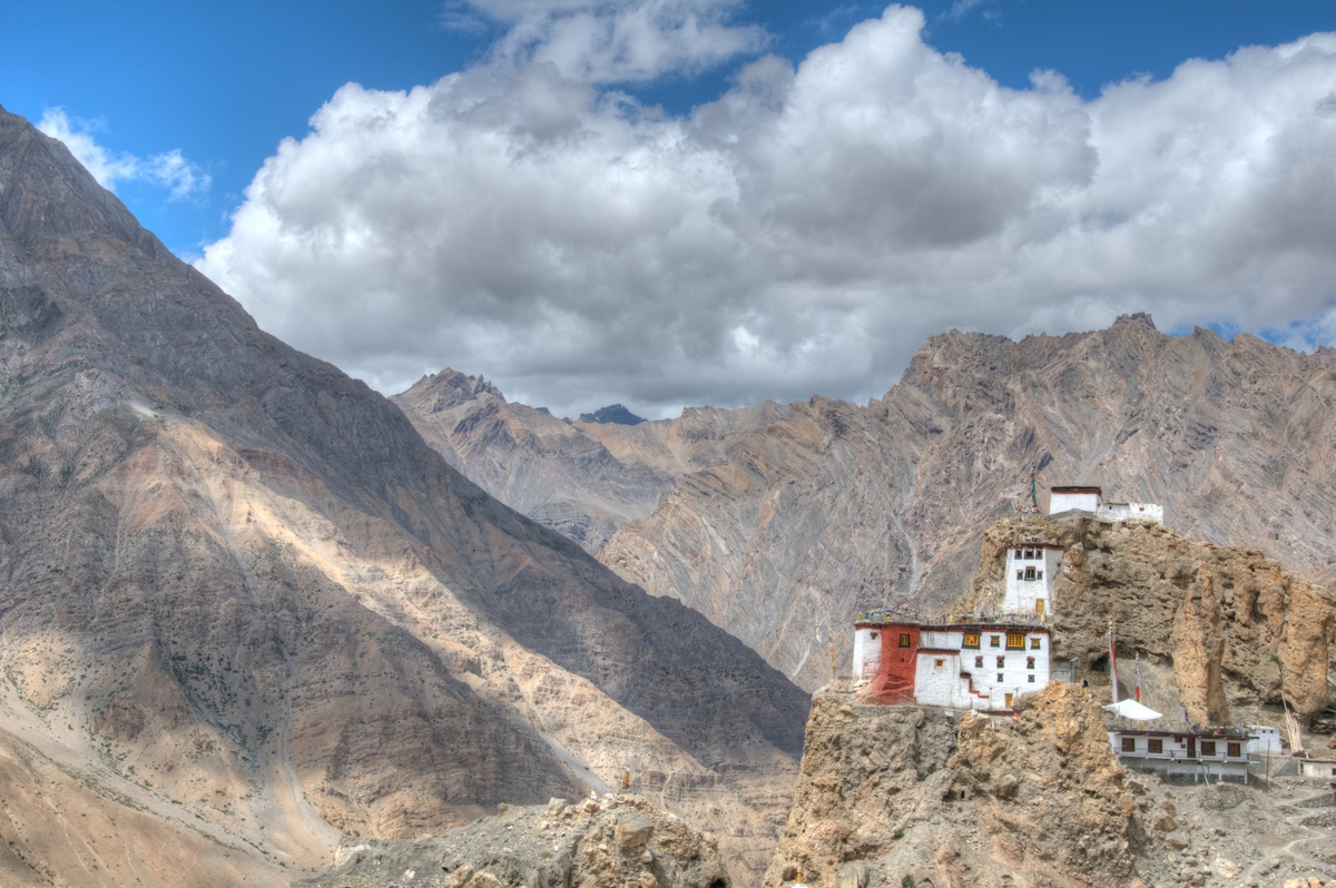 dhankar gompa vallée de Spiti , Inde .