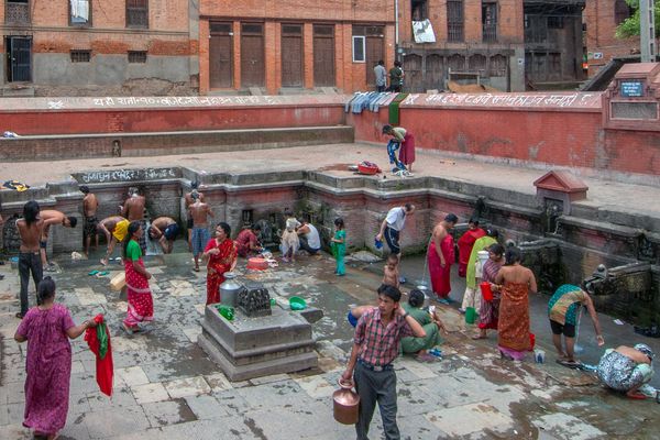 Dhunge dhara in Patan
