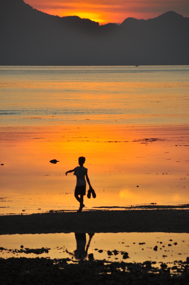 Di sera,sulla spiaggia