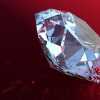 Diamant auf rotem Samt