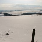 Diamanten im Schneefeld in Thüringen