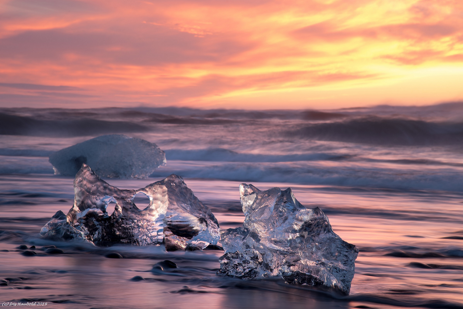 Diamond Beach bei Sonnenaufgang