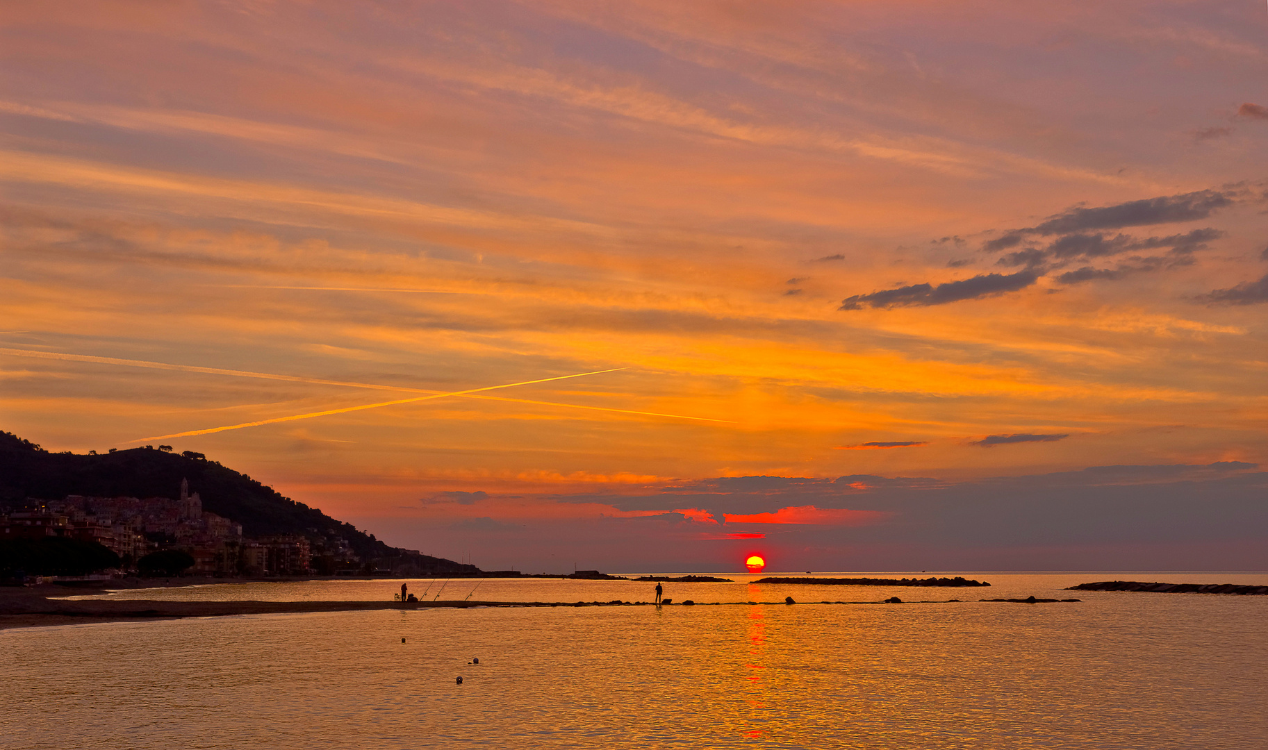 Diano Marina, Ligurische Riviera, Italien, Sonnenaufgang