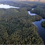 Dichte Wälder über Masuren