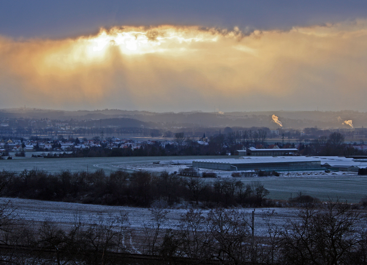 dicke Schneewolken